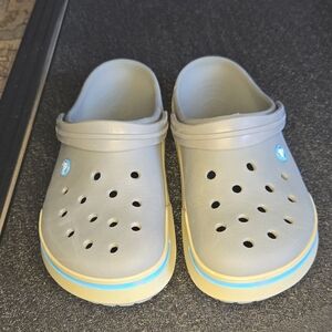 CROCS Gray and Blue Clogs